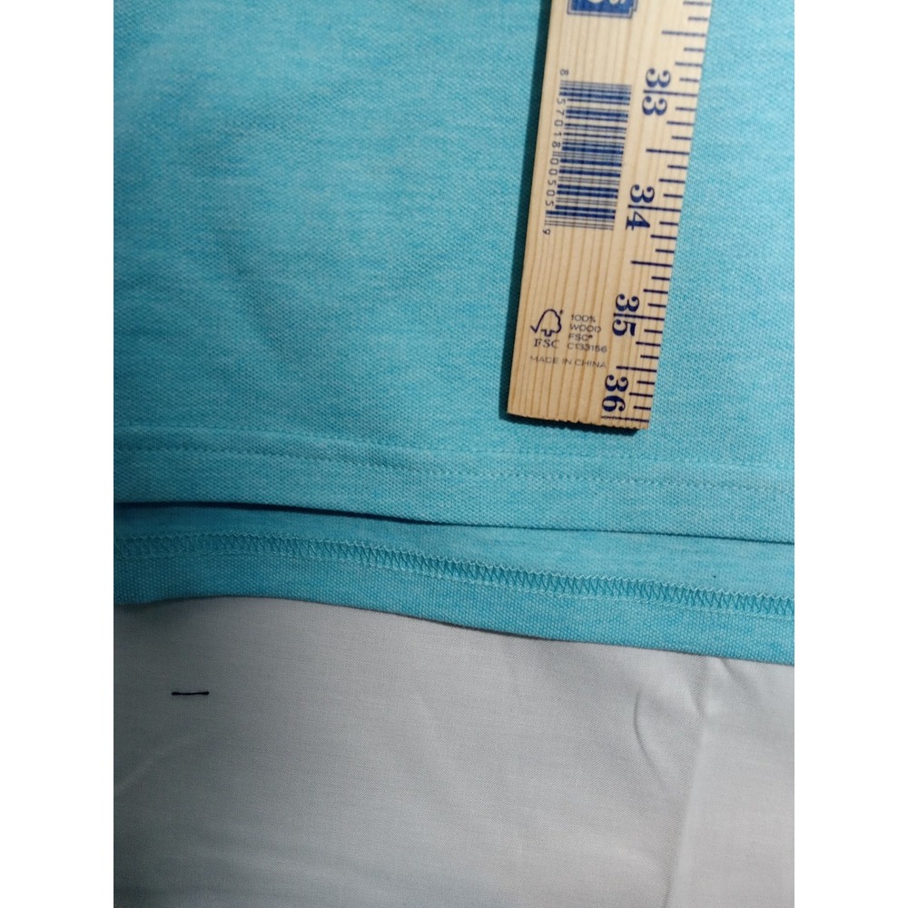 St John's Bay Polo Men's 5XLT Blue Delphnium Heather Comfort Stretch Classic Fit - Picture 6 of 6
